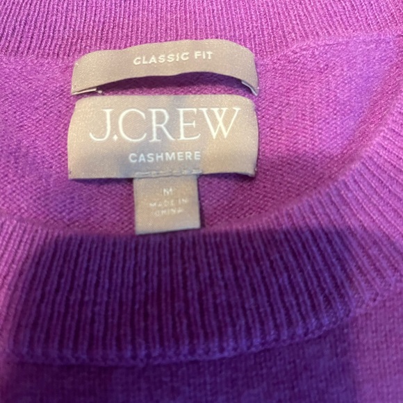 J crew cashmere purple sweater, size medium - Picture 2 of 4